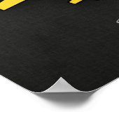 Gelbes Amber Flugzeug Poster (Ecke)