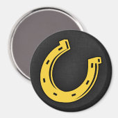 Gelbes Amber Horseshoe Magnet (Vorderseite/Rückseite)