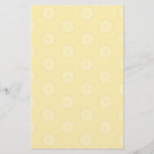 Gelbes Ananas-Muster Briefpapier (Vorderseite)