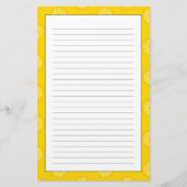 Gelbes Ananas-Muster Briefpapier (Vorderseite)