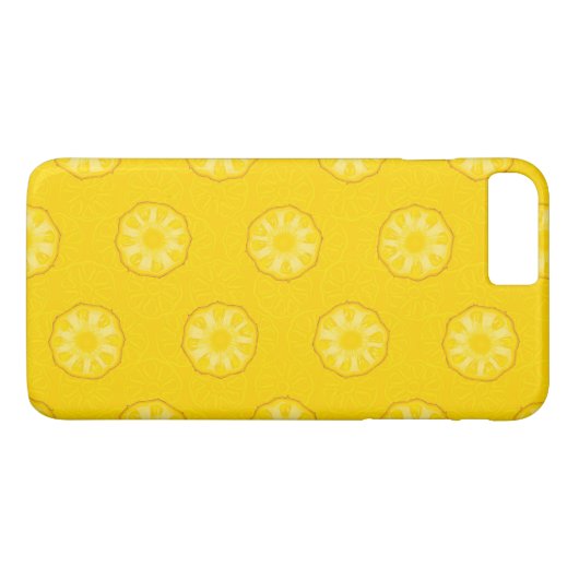 Gelbes Ananas-Muster Case-Mate iPhone Hülle (Rückseite (Horizontal))