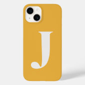 Gelbes Anfangsname Personalisiertes Monogramm-Desi Case-Mate iPhone Hülle (Rückseite)