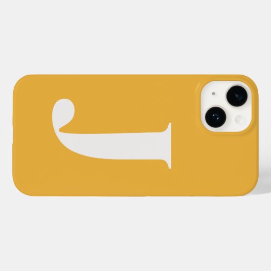 Gelbes Anfangsname Personalisiertes Monogramm-Desi Case-Mate iPhone Hülle (Rückseite (Horizontal))