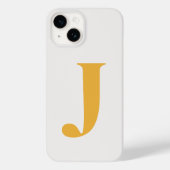 Gelbes Anfangsname Personalisiertes Monogramm-Desi Case-Mate iPhone Hülle (Rückseite)