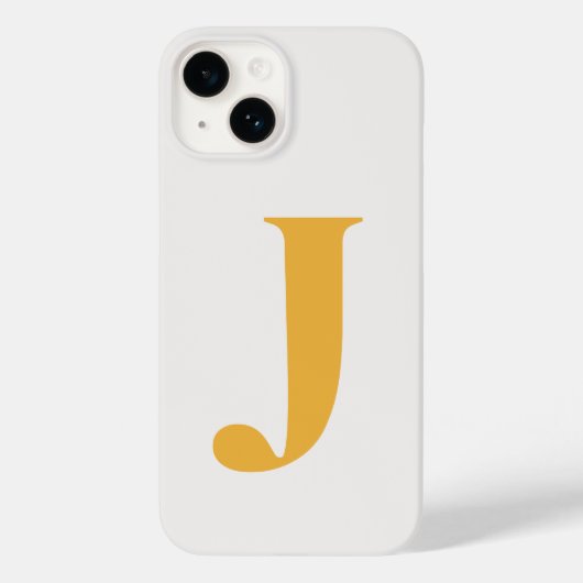 Gelbes Anfangsname Personalisiertes Monogramm-Desi Case-Mate iPhone Hülle (Rückseite)