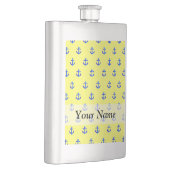 Gelbes Ankermuster Flachmann (Rechts)