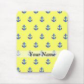 Gelbes Ankermuster Mousepad (Mit Mouse)