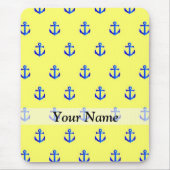 Gelbes Ankermuster Mousepad (Vorne)
