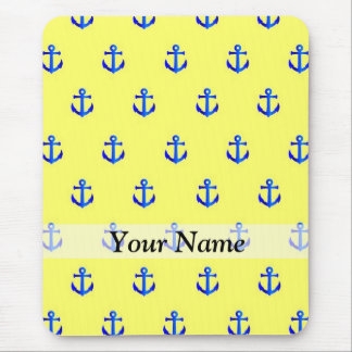 Gelbes Ankermuster Mousepad