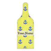 Gelbes Ankermuster Schneidebrett (Vorderseite)