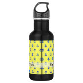 Gelbes Ankermuster Trinkflasche (Vorderseite)