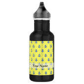 Gelbes Ankermuster Trinkflasche (Rechts)