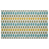 gelbes Aqua-Grün-Mod-Blätter Muster Stoff (Fat Quarter (45,7 x 55,9 cm))