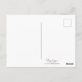 Gelbes, Aquamarines Blumendesign Postkarte (Rückseite)