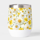 Gelbes Aquarell-Wildblumenmuster  (Rückseite)