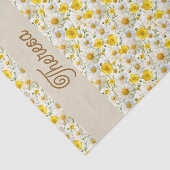 Gelbes Aquarell-Wildblumenmuster  Seidenpapier (Ausschnitt)