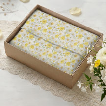 Gelbes Aquarell-Wildblumenmuster