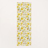 Gelbes Aquarell-Wildblumenmuster Yogamatte (Vorderseite)