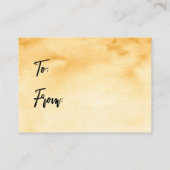 Gelbes Aquarellfarben Ombre Display Brautparty Begleitkarte (Rückseite)