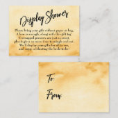 Gelbes Aquarellfarben Ombre Display Brautparty Begleitkarte (Vorne/Hinten)