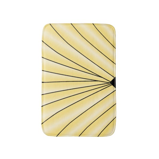 Gelbes Art Deco Design Badematte (Vorderseite Vertikal)