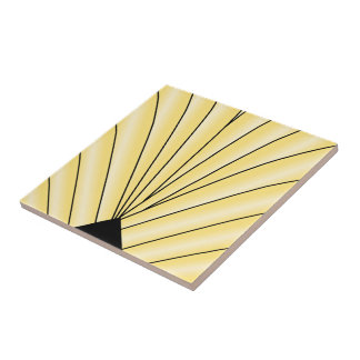 Gelbes Art Deco Design Fliese