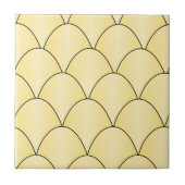 Gelbes Art Deco Design Fliese (Vorderseite)