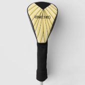 Gelbes Art Deco Design Golf Headcover (Vorderseite)
