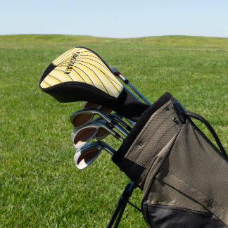 Gelbes Art Deco Design Golf Headcover