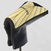 Gelbes Art Deco Design Golf Headcover (3/4 Vorderseite)