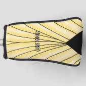 Gelbes Art Deco Design Golf Headcover (Vorderseite)