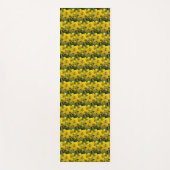 Gelbes asiatisches Lilienflormuster Yogamatte (Vorderseite)