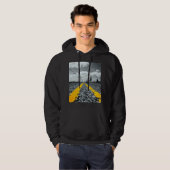 Gelbes Asphalt Highway Road Creative Fotografy Hoodie (Vorne ganz)