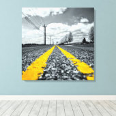 Gelbes Asphalt Highway Road Creative Fotografy Leinwanddruck (Insitu (Holzboden))