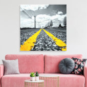 Gelbes Asphalt Highway Road Creative Fotografy Leinwanddruck (Insitu (Wohnzimmer))