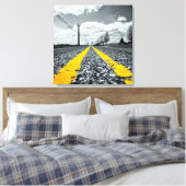 Gelbes Asphalt Highway Road Creative Fotografy Leinwanddruck (Insitu (Schlafzimmer))