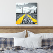 Gelbes Asphalt Highway Road Creative Fotografy Leinwanddruck (Insitu (Schlafzimmer))