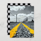 Gelbes Asphalt Highway Road Creative Fotografy Postkarte (Vorne/Hinten)