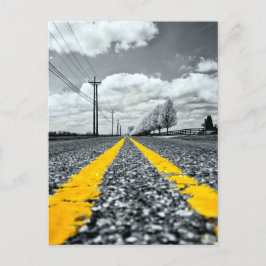 Gelbes Asphalt Highway Road Creative Fotografy Postkarte