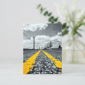 Gelbes Asphalt Highway Road Creative Fotografy Postkarte (Stehend Vorderseite)