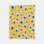 Gelbes Augapfmuster Fleecedecke (Vorderseite)