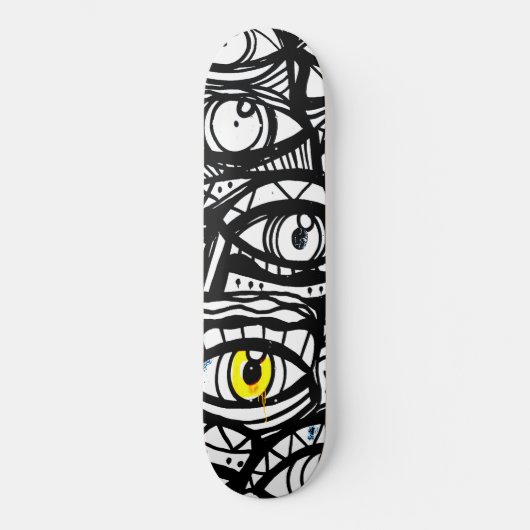 Gelbes Auge Skateboard (Vorderseite)