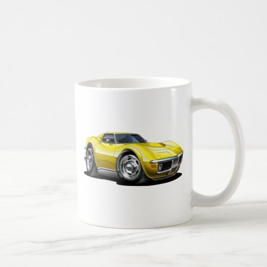 Gelbes Auto 1968-72 Korvette Kaffeetasse (Rechts)