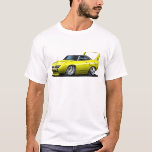 Gelbes Auto 1970 Plymouths Superbird T-Shirt (Vorderseite)