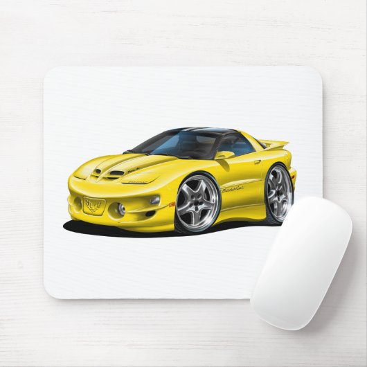 Gelbes Auto 1998-02 Transportes morgens Mousepad (Mit Mouse)