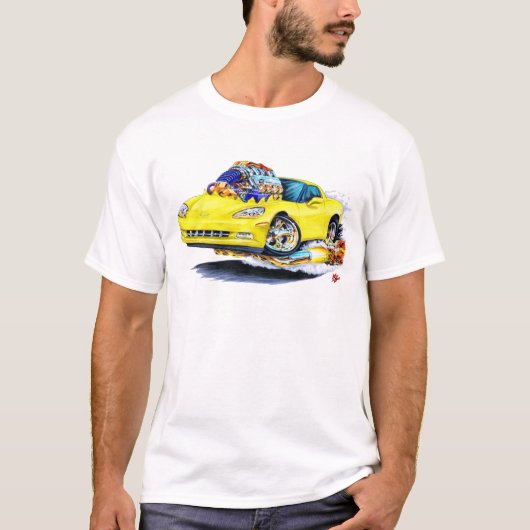 Gelbes Auto 2005-10 Korvette T-Shirt (Vorderseite)
