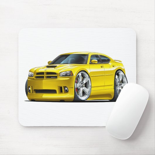 Gelbes Auto 2006-10 des Ladegerät-SRT8 Mousepad (Mit Mouse)