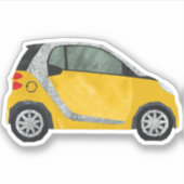 Gelbes Auto Aufkleber (Vorderseite)