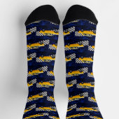 gelbes Auto Muster Socken (Oben)