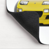 Gelbes Auto Nissans 300ZX Mousepad (Ecke)